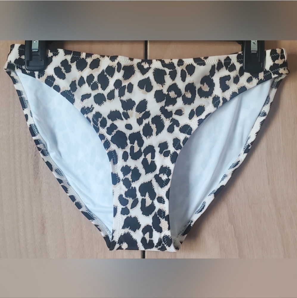 Cheetah Print Mid Rise Swim Bottoms